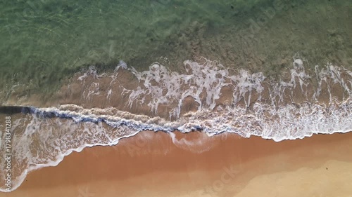 Aerial view of waves at the Tioman Island