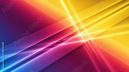 Dynamic Neon Light Streaks on a Vibrant Gradient Background with Modern Abstract Design.