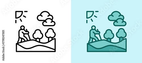 Eco Tourism linesolid icon