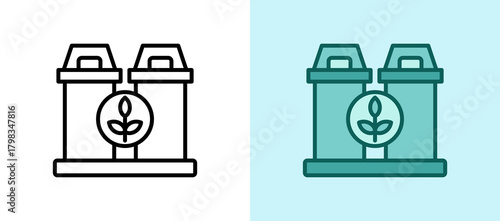 Waste Bin linesolid icon