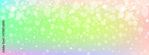 Soft unicorn design with muted colors and delicate sparkle effects. Subtle rainbow with cloud elements and ample copy space. Stock vector illustration in pastel style.