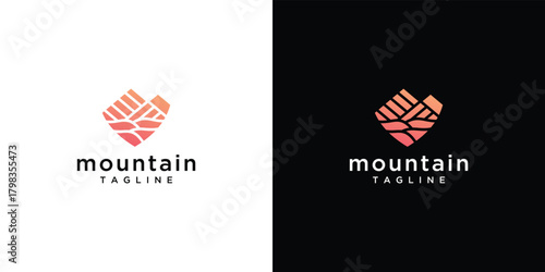 mountain logo vector icon illustration.