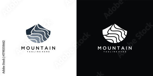 mountain logo vector icon illustration.