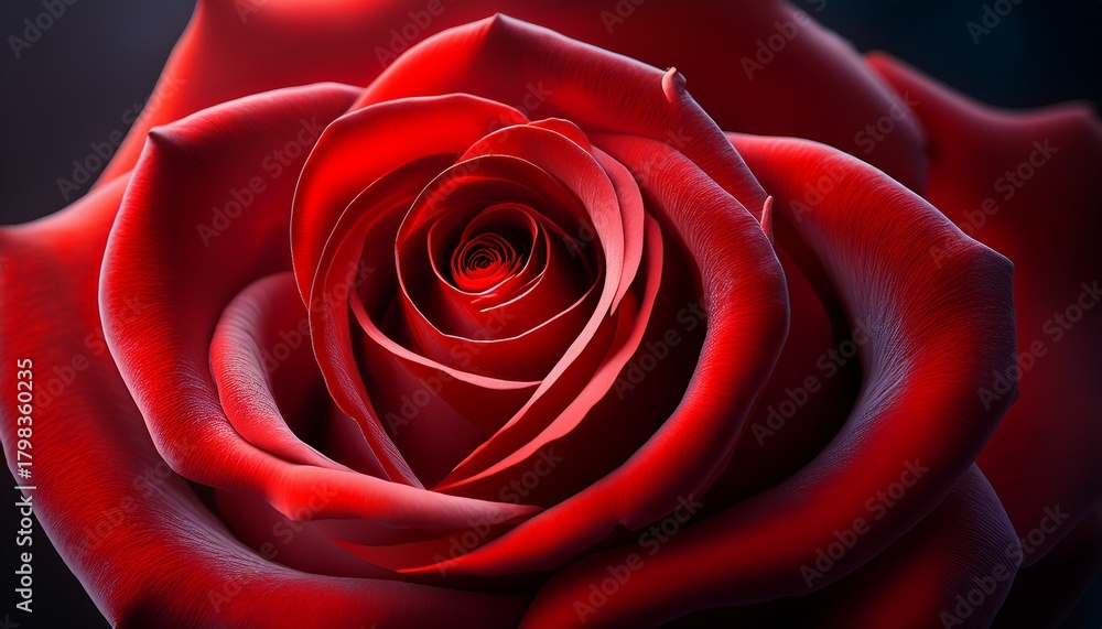 Naklejka premium Inside A Red Rose