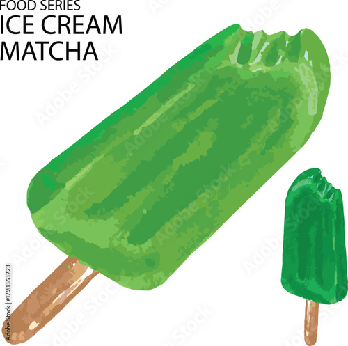 ice cream popsicle isolated on white background