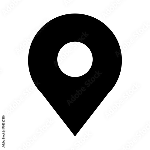 シンプルな位置情報ピンアイコン – マップ・GPS・ナビゲーション