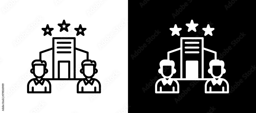 Fototapeta premium Corporate Values linemixed icon