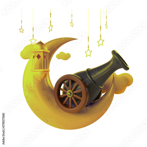 Ramzan cannon, Ramadan cannon, Ramzan PNG, Ramadan PNG, Islamic cannon, iftar cannon, ramadan kareem cannon, transparent cannon PNG, Ramadan decoration PNG, Islamic festival PNG, ramadan mubarak PNG, 