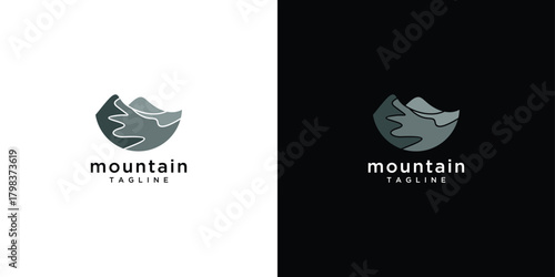 mountain logo vector icon illustration.