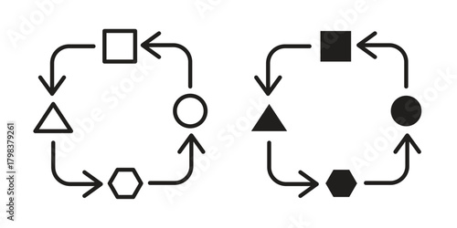 Adaptation icon concept outline symbol design. Simple element illustration.