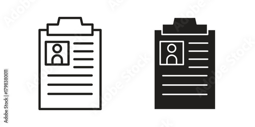 Application form icon concept outline symbol design. Simple element illustration.