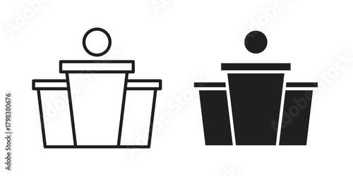 Beer pong icon concept outline symbol design. Simple element illustration.