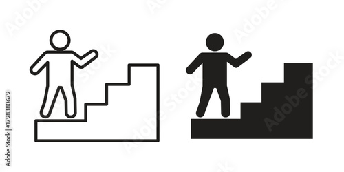 Beginner icon concept outline symbol design. Simple element illustration.