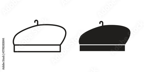 Beret icon concept outline symbol design. Simple element illustration.