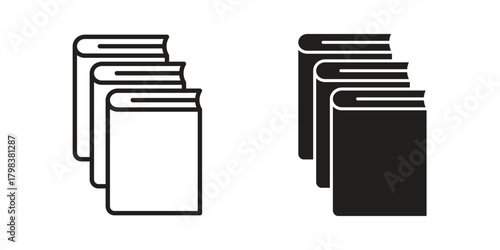 Books icon concept outline symbol design. Simple element illustration.