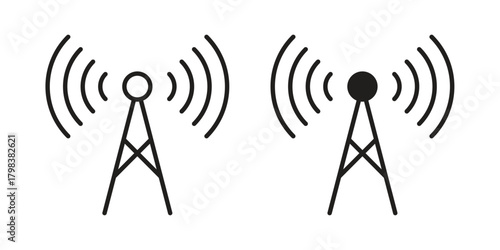 Cellular icon concept outline symbol design. Simple element illustration.