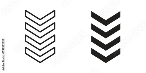 Chevrons icon concept outline symbol design. Simple element illustration.