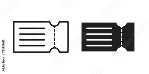 Cinema tickets icon concept outline symbol design. Simple element illustration.
