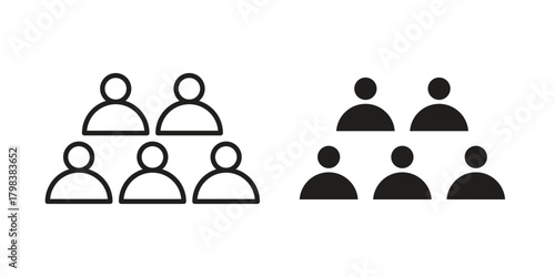 Committee icon concept outline symbol design. Simple element illustration.