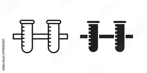 Communicating vessels icon concept outline symbol design. Simple element illustration.