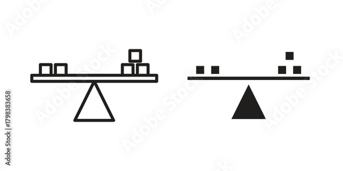 Compare icon concept outline symbol design. Simple element illustration.