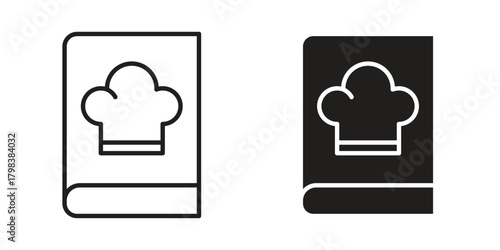 Cookbook icon concept outline symbol design. Simple element illustration.