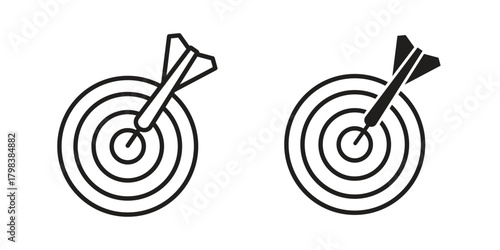 Dart icon concept outline symbol design. Simple element illustration.