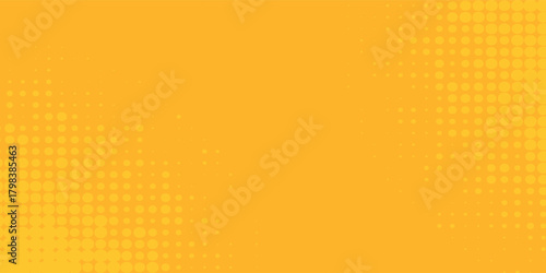 Dots halftone yellow color pattern gradient grunge texture background. Dots pop art comics sport style vector illustration