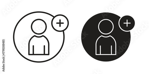 Follower icon concept outline symbol design. Simple element illustration.