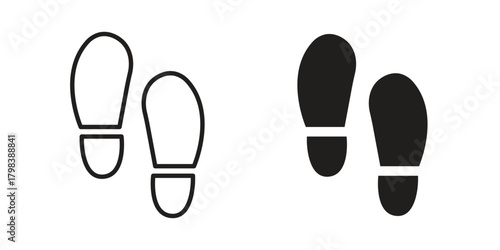 Footprint icon concept outline symbol design. Simple element illustration.