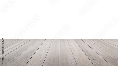 Light-colored wooden floor with parallel planks and polished finish on transparent background
