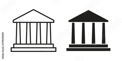 Government icon concept outline symbol design. Simple element illustration.