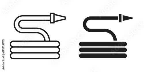 Hose icon concept outline symbol design. Simple element illustration.