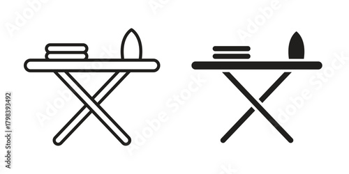 Iron board icon concept outline symbol design. Simple element illustration.
