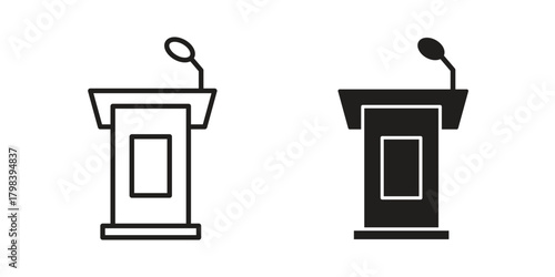 Lectern icon concept outline symbol design. Simple element illustration.