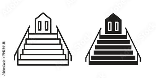 Minbar icon concept outline symbol design. Simple element illustration.