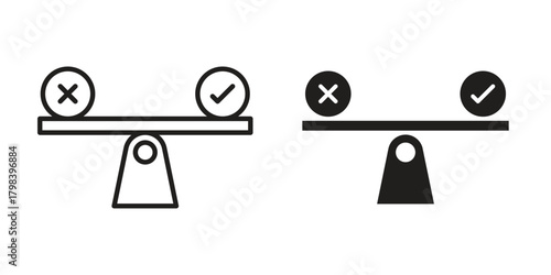 Moral icon concept outline symbol design. Simple element illustration.