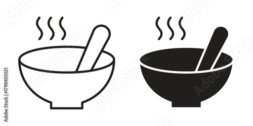 Stew icon concept outline symbol design. Simple element illustration.