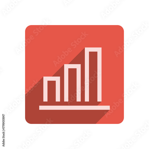 Flat Stroke Icon Template with Vibrant Red Accent