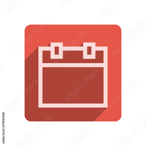 Flat Stroke Icon Template with Vibrant Red Accent