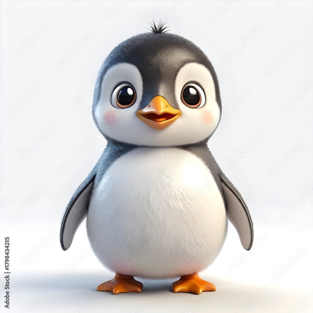 Fototapeta premium 3D Baby Penguin Mascot