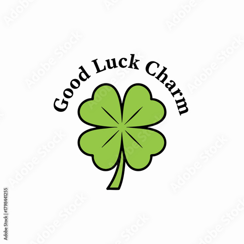 Four Leaf Clover Good Luck Charm Symbol