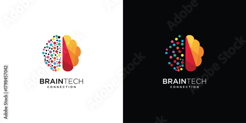 Brain logo design template. Brain logo icon