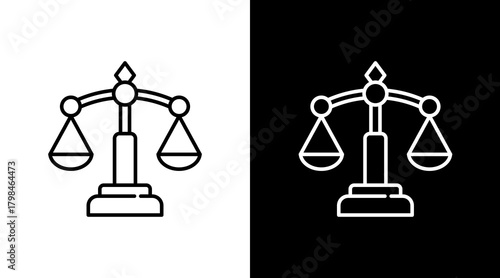 Law  White Icon Set Design