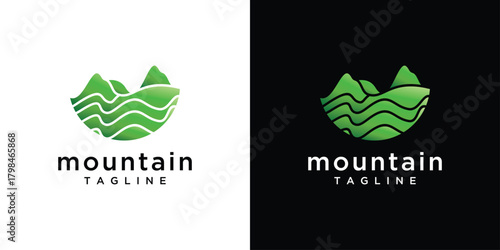 mountain logo vector icon illustration.