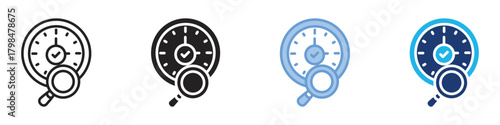 Time icon set multiple style collection
