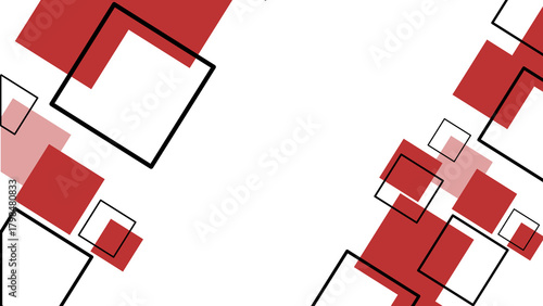 abstract background with red squares template 