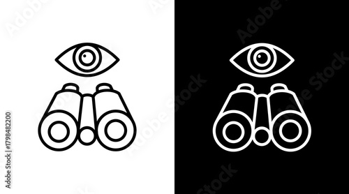 Vision  White Icon Set Design