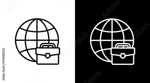 Internet Job  White Icon Set Design