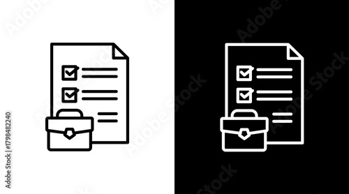 Checklist  White Icon Set Design